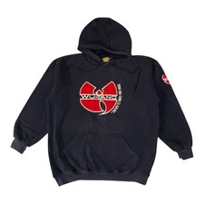 Vintage Wu Tang Clan Hoodie Mens L Black 90s Hip Hop Band Pullover 1996 Tour Rap
