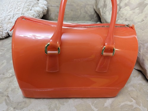 Orange furla candy gel bag - orange,