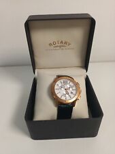 R&Co Rotary Mens Quartz Chronograph Watch - leather strap RLS00004/40/18