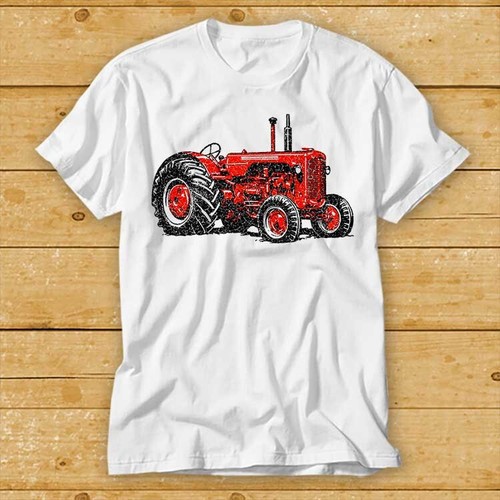 Tractor distressed red farm - distressed,