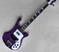 Purple Body 4 Strings Electric Bass Guitar with Chrome Hardware Flame Maple Top