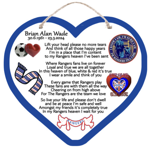 Glasgow rangers memorial poem - glasgow,