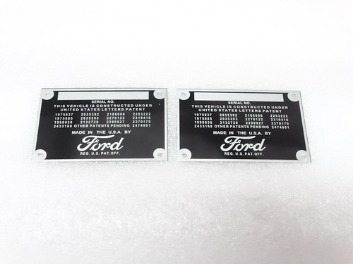Pair data plates for - pair,