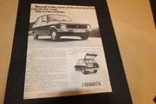Original 1976 magazine advert: RENAULT 6TL  saloon frame-ready wall-art 