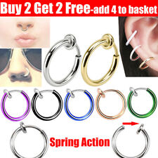 Fake Nose Ring Spring Clip On