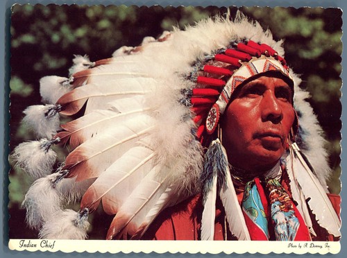 Postcard indian chief - postcard, dexter