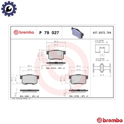 Brake pad set disc - disc, 79