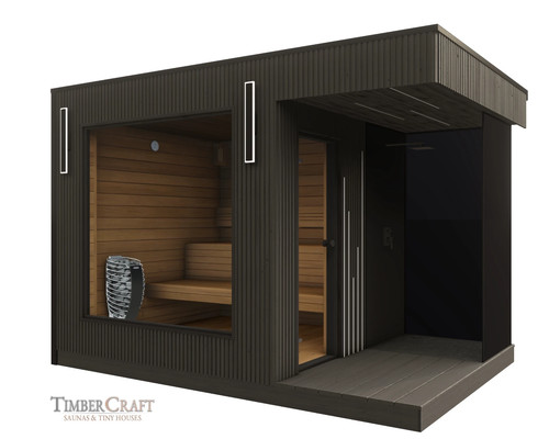 Garden sauna with terrace - garden,