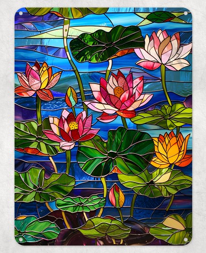 Lotus flowers pond metal - lotus,