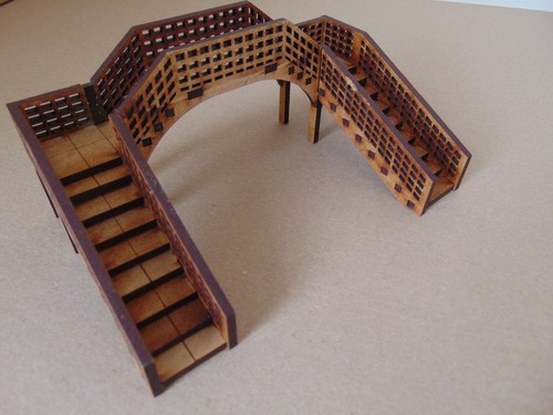 Model railway footbridge - railway,