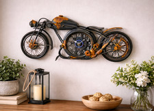 Motorbike clock painted