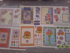 6 floral decoupage/topper sheets, A5 size (see photos & description)