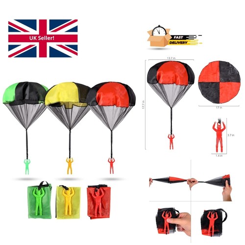 Flying parachute men - flying,