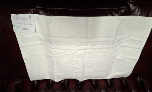White cotton hand guest - 3, hand/guest