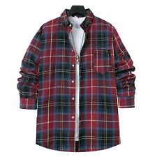 New Mens Long Sleeve Plaid