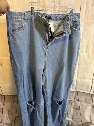 Boohoo light blue - blue, ripped