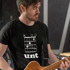 RUDE GUITAR C CHORD T-SHIRT - acoustic offensive electric music musician amp kit