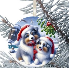 Sheltie Dog Hanging Bauble Present Decoration Christmas Halloween 