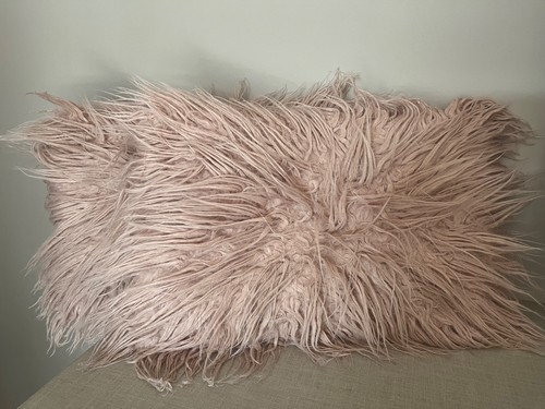 Blush pink shaggy faux - blush, fur