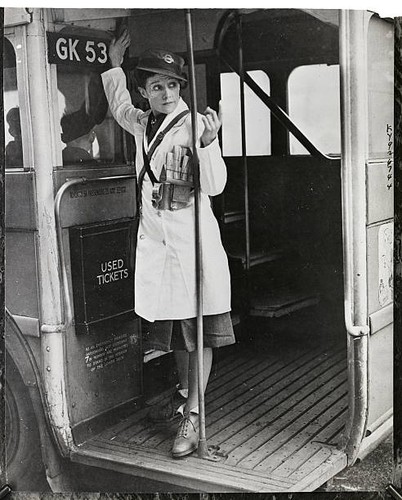 Woman bus conductor - woman,