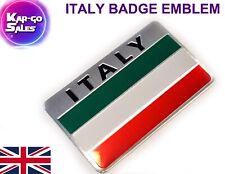 1 x  Italy Badge Emblem Brushed Aluminium Fits All Cars Vans  Italian 3D -