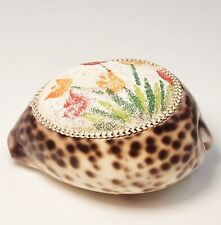Pin Cushion Cowrie Seashell Hand Crafted Sewing Cute Novelty Sea Shell 3" VTG