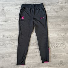 Chelsea Player Issue Black & Pink Nike Dri Fit Adv Tracksuit Bottoms Medium