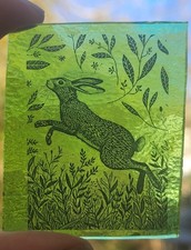 Stained glass Hare permanently