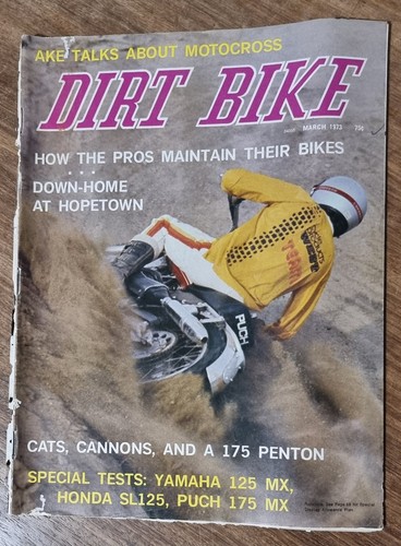 Dirt bike magazine march - bike, 1973