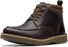 Clarks Mens Chukka Boots EASTRIDGE PEAK Dark Brown Leather Various Sizes