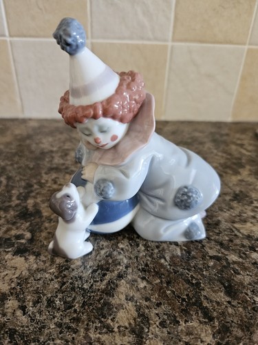 Lladro pierrot clown with - pierrot,