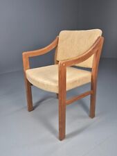 Vintage Danish Elbow Chair Beige Wool Teak Retro MCM 1970s EB9156 MDIN