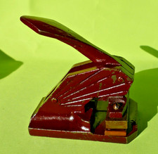 Vintage Ajax art deco cast iron desk address embosser. Very good condition