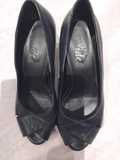 Pavers Navy Wide Fit Slip-On Court Shoes, Size UK 7