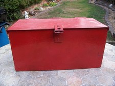 Vintage Original - Heavy Duty -  Agricultural - Metal Tractor Tool Box - 12.5".