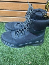 Dr Martens Black Combs Tech Utility Lace Boots Flat Shoes Size UK 8 - VGC