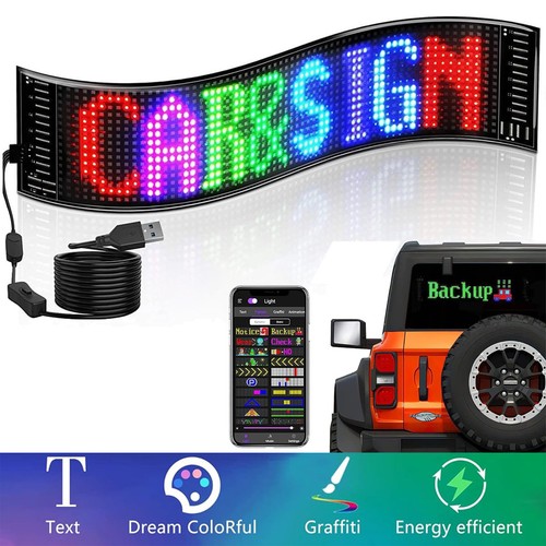 Car rgb led sign scrolling - car,
