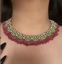 Indian Necklace Set  / Indian jewellery/Pink necklace set