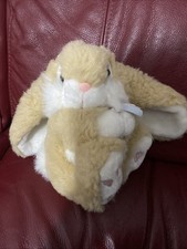 Plush Patchfoot Long-Eared Bunny Rabbit- Keel Toys Simply Soft Collection 10”Feb
