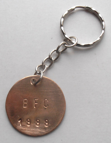Barnet keyring 1888 penny - barnet, fc