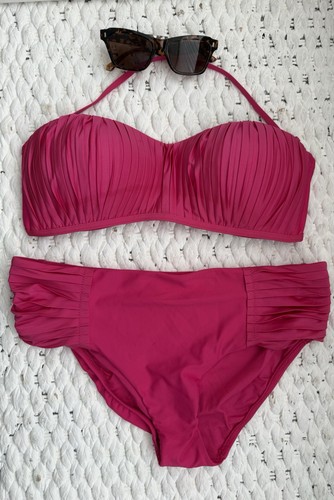 Seafolly silk pleat bandeau - pleat,
