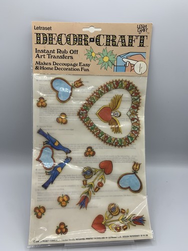 Vtg 70s letraset decor craft - 70s,
