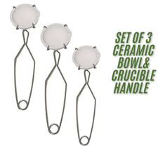 3x WHIP TONG & HANDLE CERAMIC