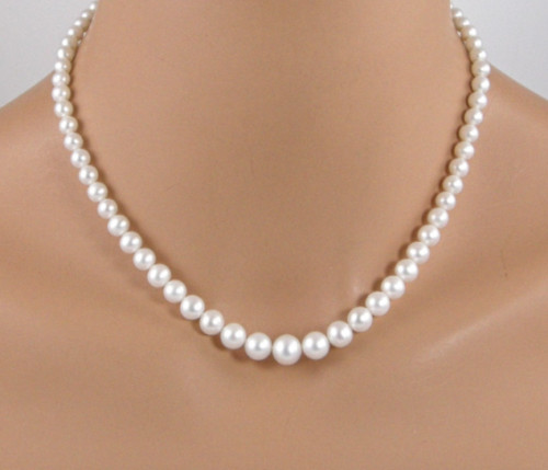 Faux pearl choker - choker, necklace