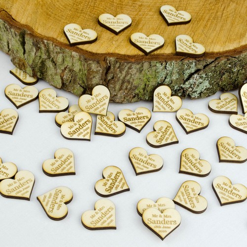 Personalised wooden love heart - personalised,