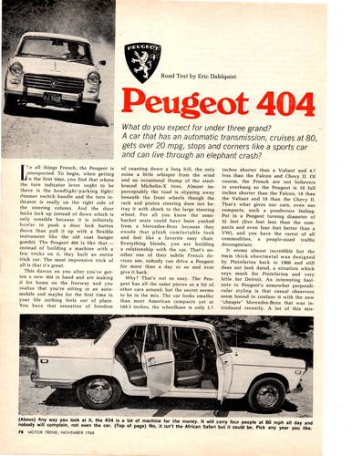 1968 peugeot 404 nice - ~,