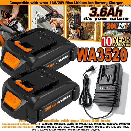 2pack for worx - wa3575, 20v