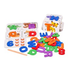 Montessori Toy Wood Blocks Exercising Training Toy Alphabet