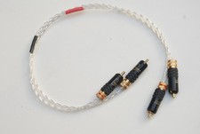 WBT-0144 PLUGS & PHONO RCA CABLES SHORT 58CM PAIR QUALITY MADE IN GERMANY EXC.