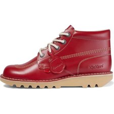 Kickers Classic Kick Hi M Mens Boots Red Leather Ankle Shoes Size 6-11